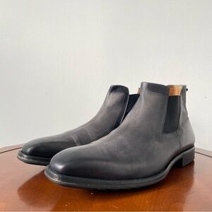 Mezlan Omar Men’s Grey Smooth Leather Chelsea Boots | US 11